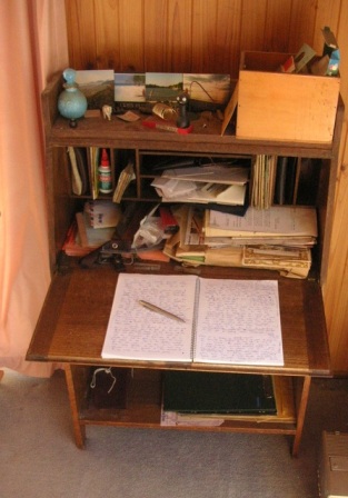 photo of old desk