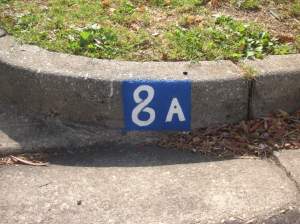 Street number on gutter