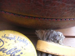 Old Footy and brush and polish