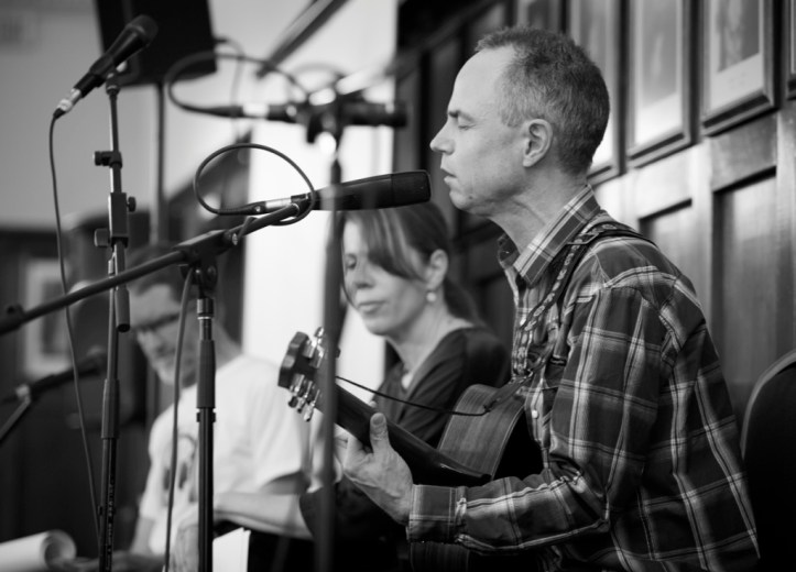 Stephen Andrew (foreground), Zoe Krupka, Vin Maskell.